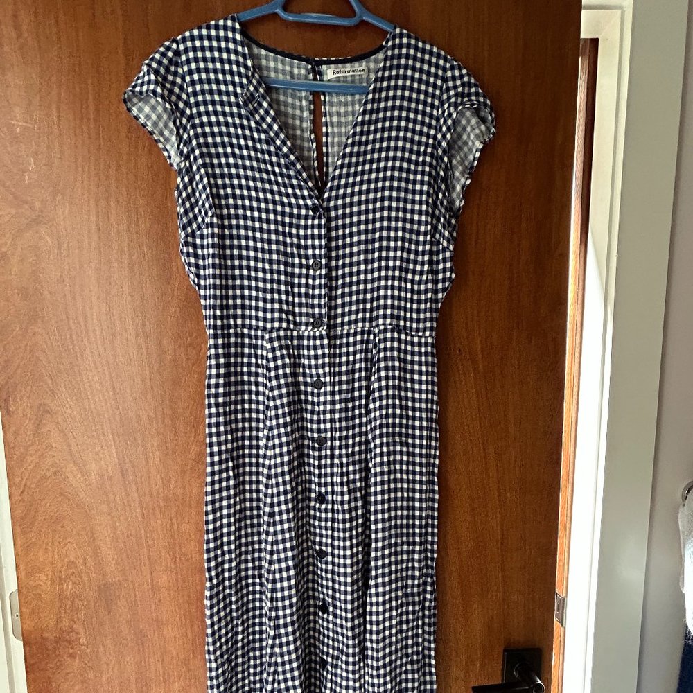 Fauna Button Up Reformation Dress Sz 10